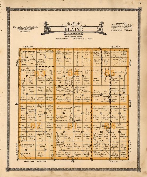 Map of Blaine Township