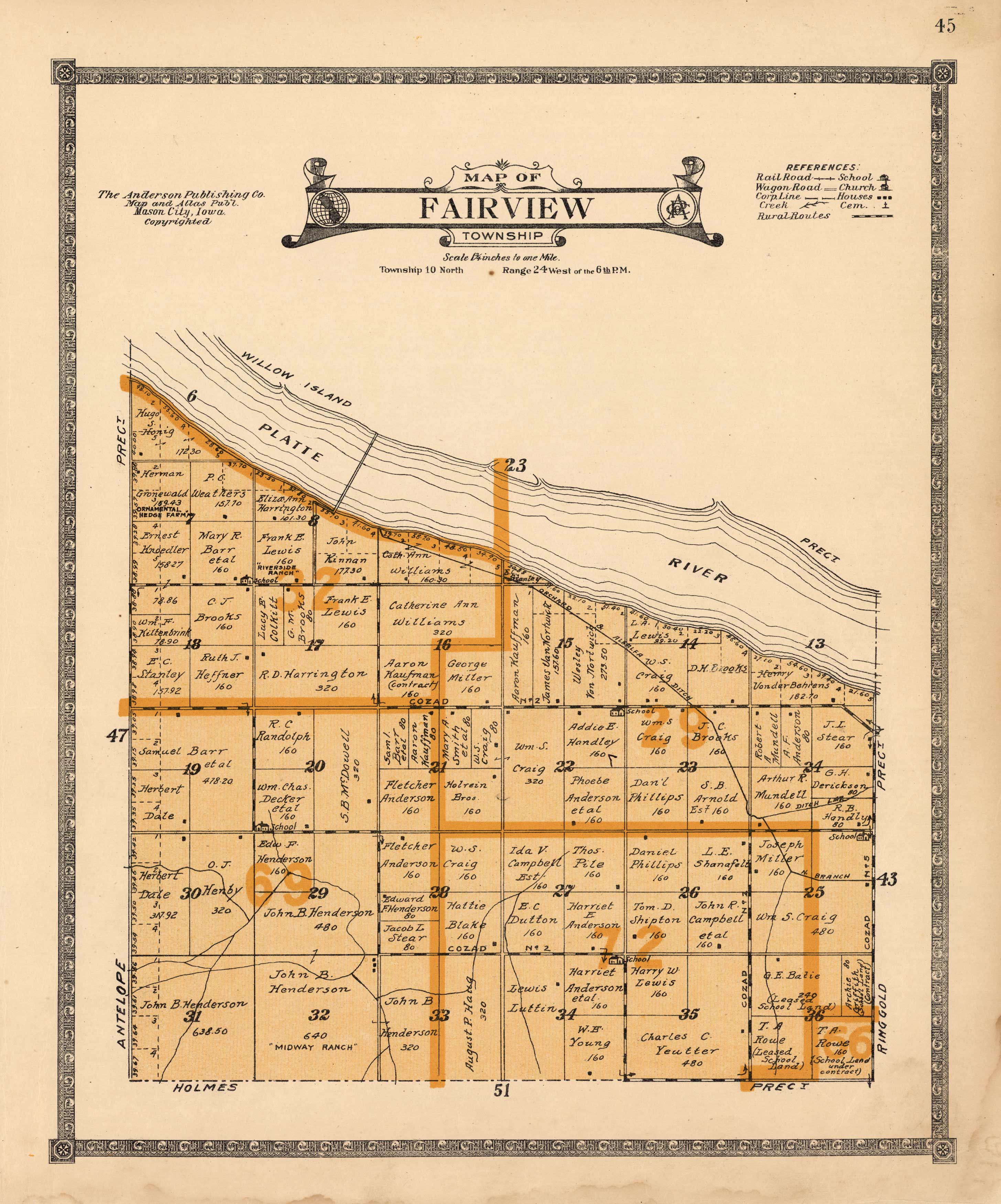 Map of Fairview Township Art Source International