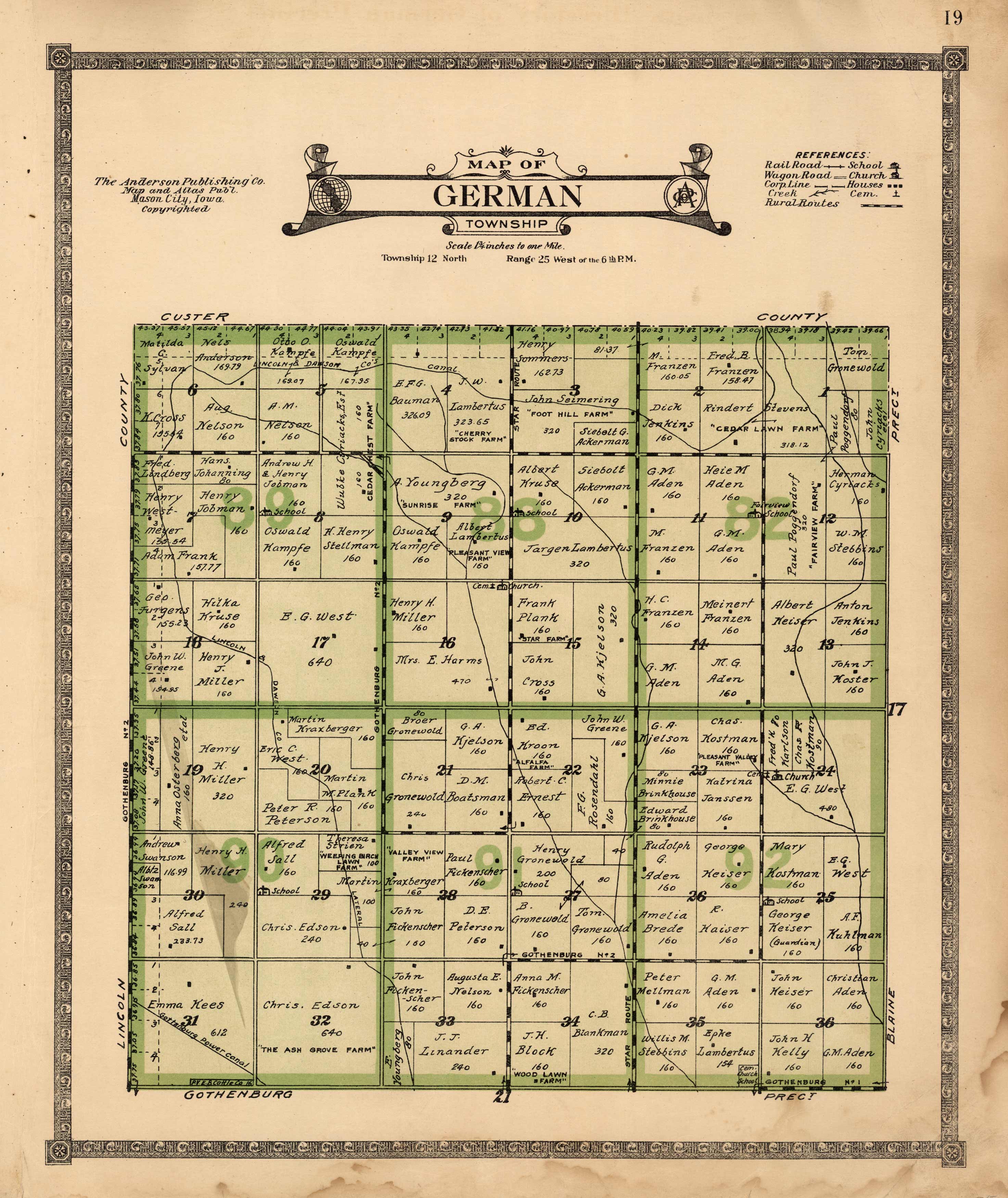 Map of German Township