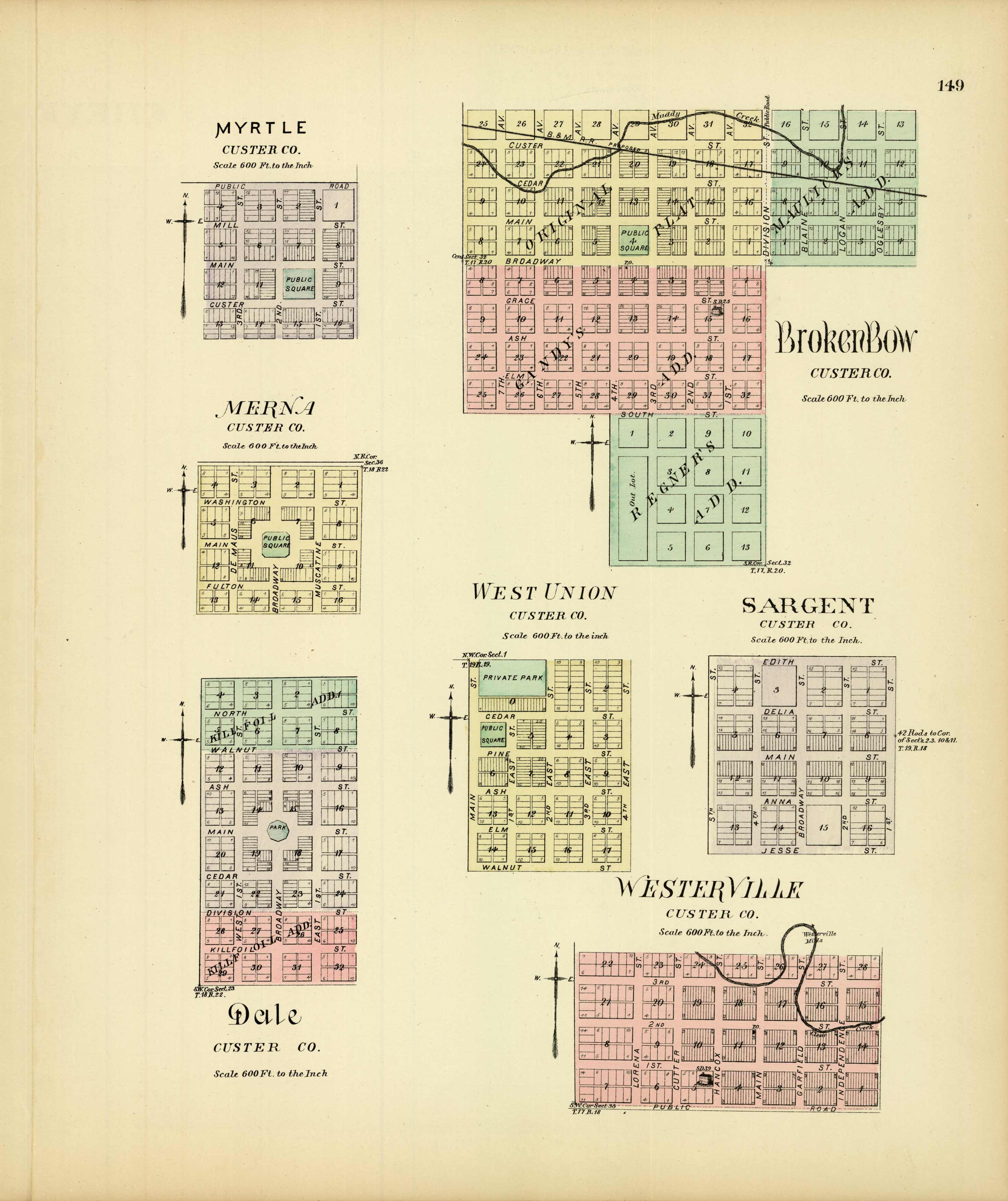 Towns of Custer County (Myrtle