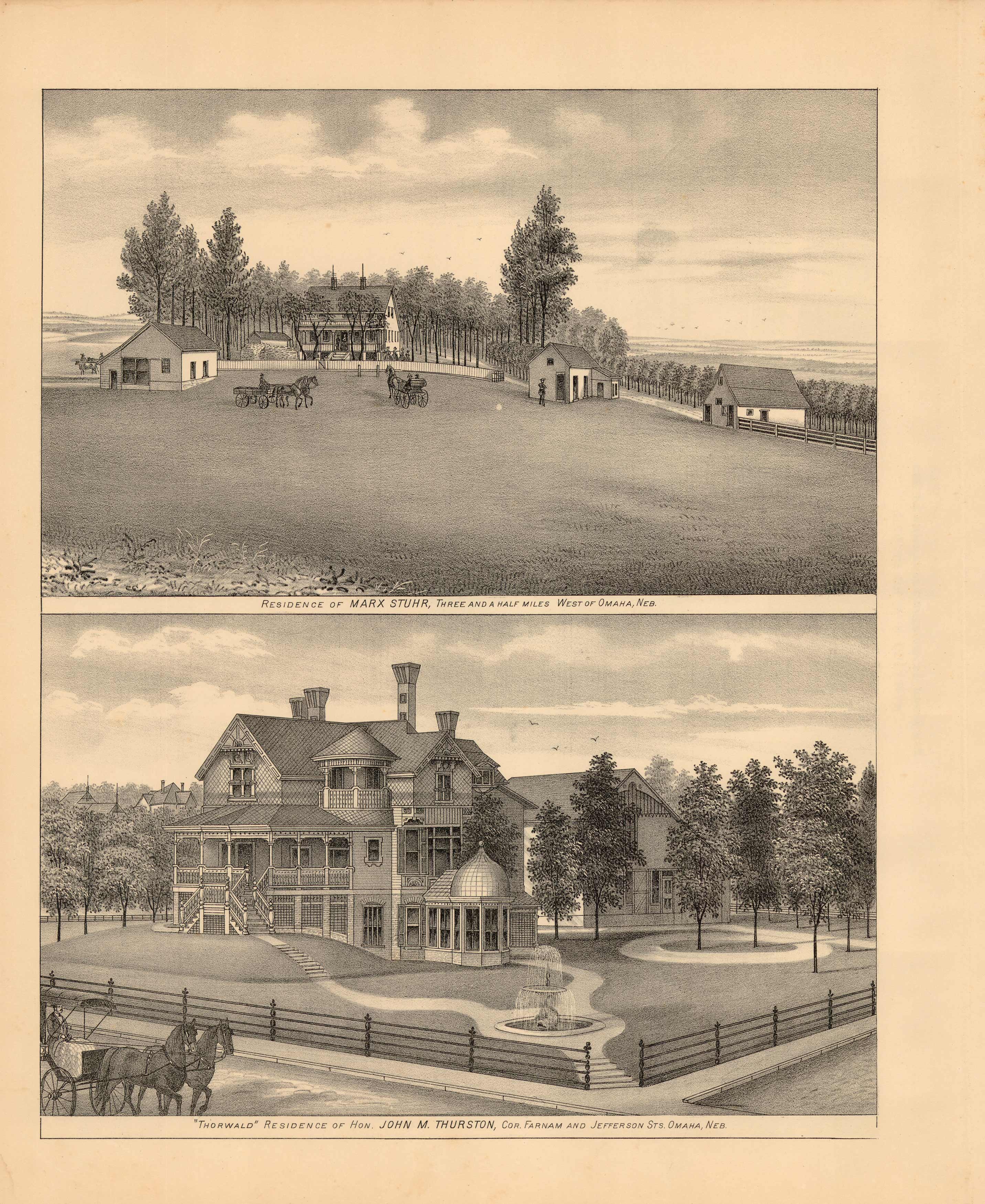 Residence of Marx Stuhr; Thorwald Residence of Hon. John M. Thurston