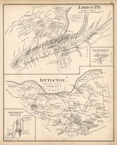 Lisbon P.O. / Pattenville P.O. / Littleton / Willowdale P.O. (New Hampshire)