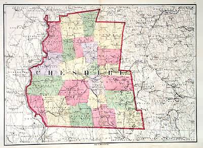 Map of Cheshire County