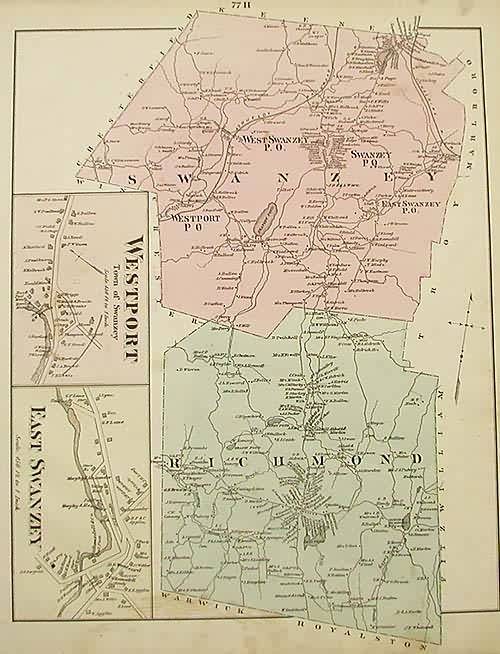 County map of Swanzey and Richmond