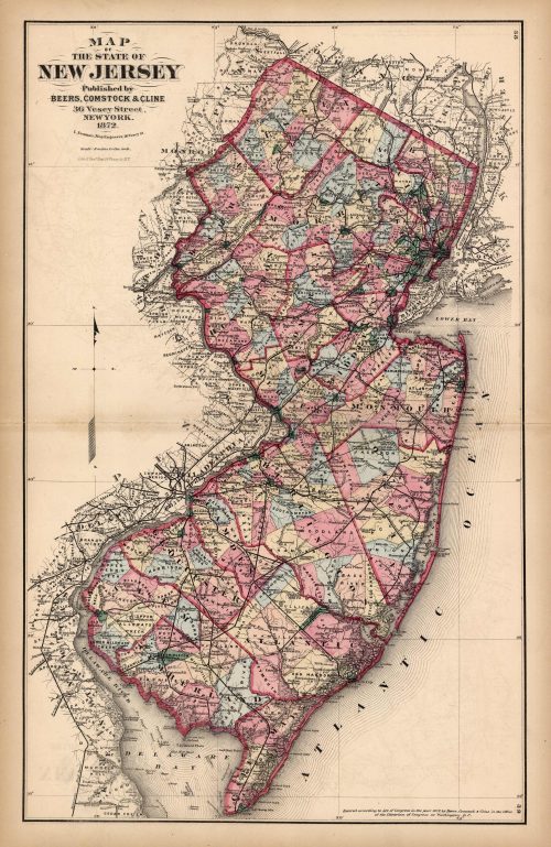 Map of the State of New Jersey. Published by Beers