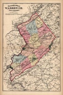 Topographical Map of Warren Co. New Jersey