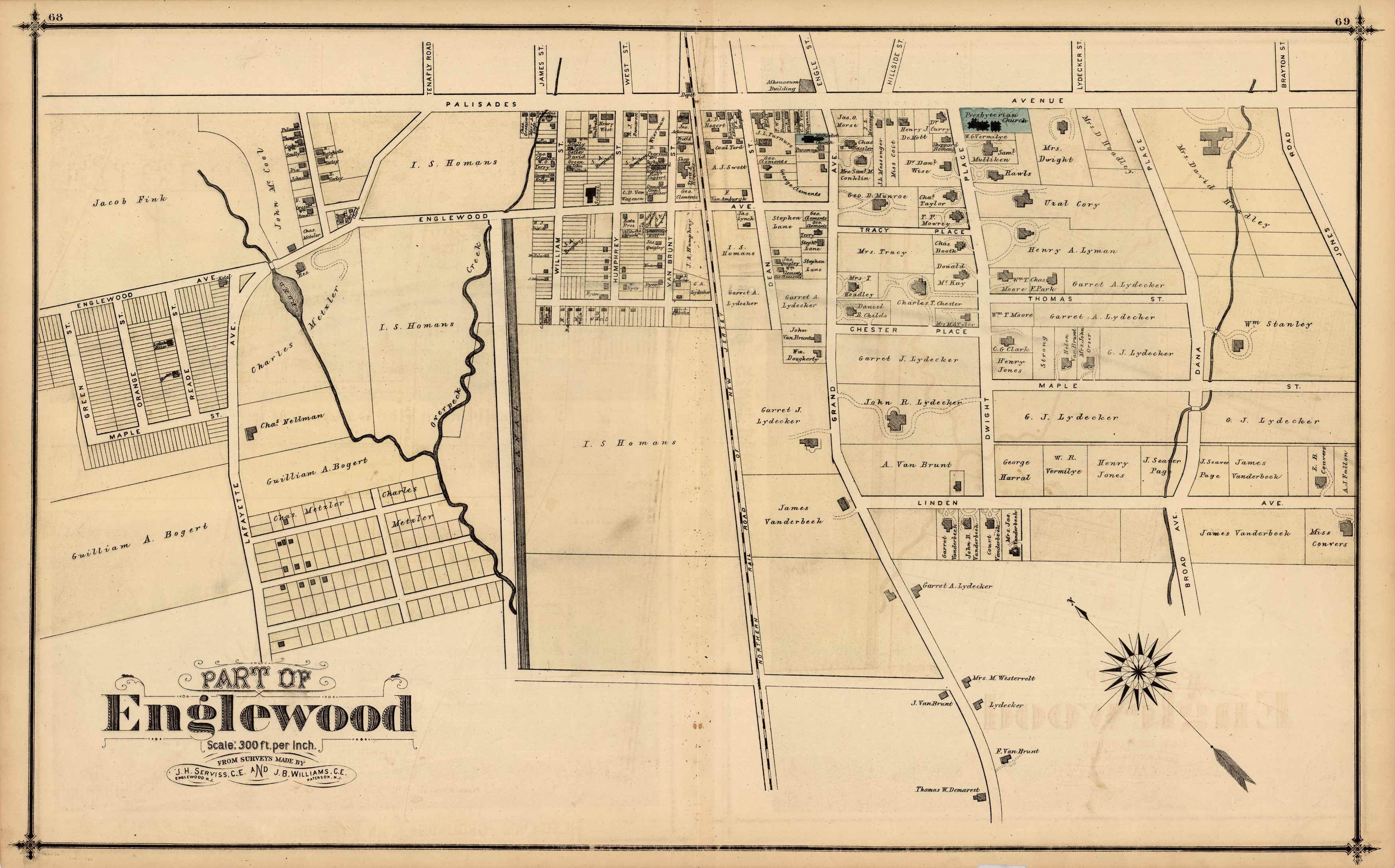 Part of Englewood (New Jersey) From Surveys Made by J.H. Serviss Part of Englewood (New Jersey) From Surveys Made by J.H. Serviss