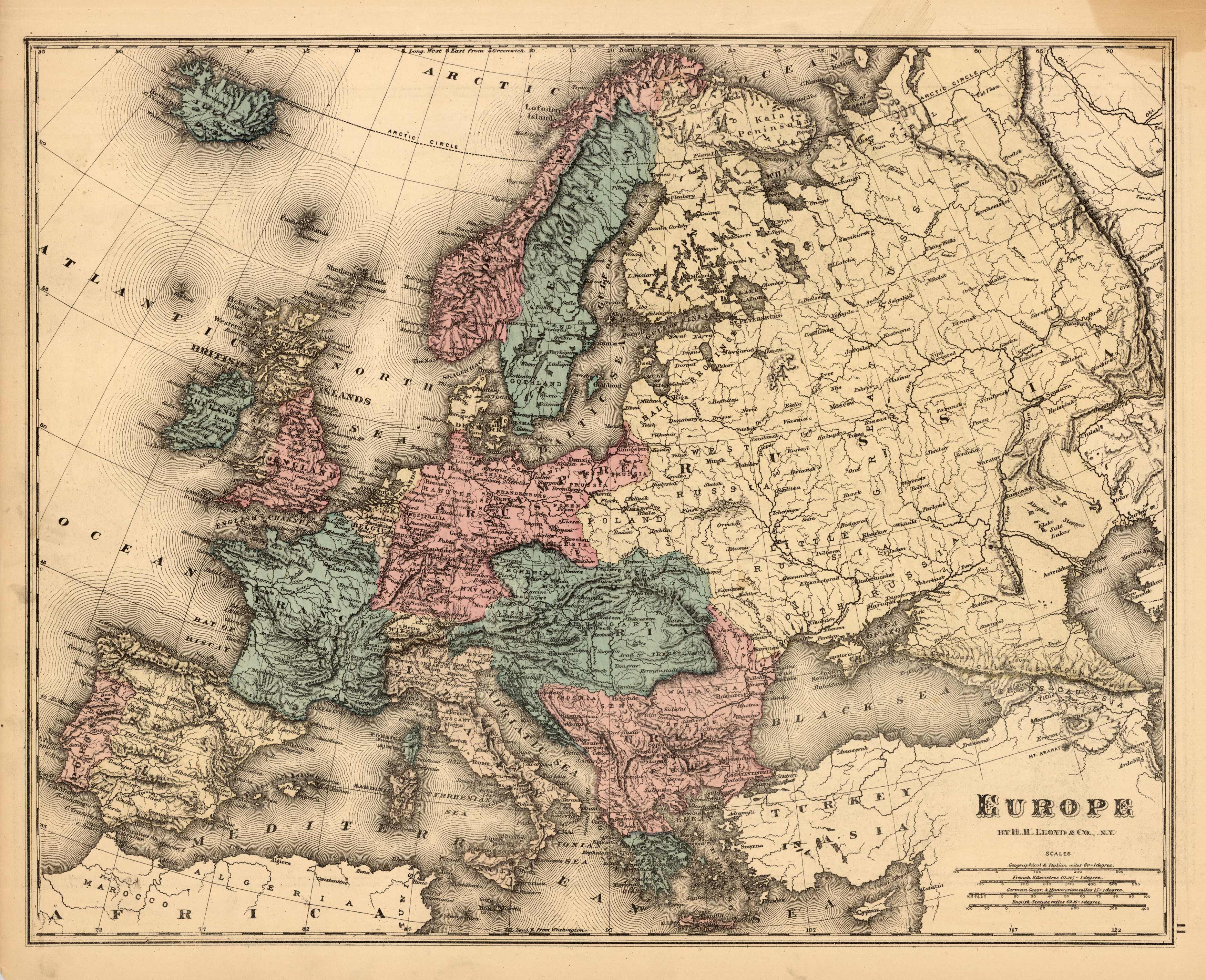 Europe by H.H. Lloyd & Co.