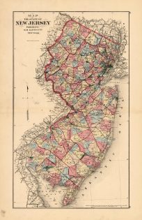 Map of The State of New Jersey. Published by H.H. Lloyd & Co. New York