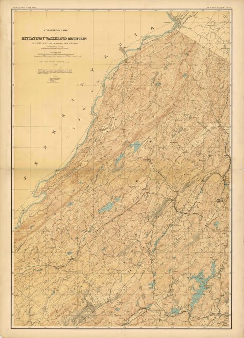 A Topographical Map of Kitatinny Valley and Mountain