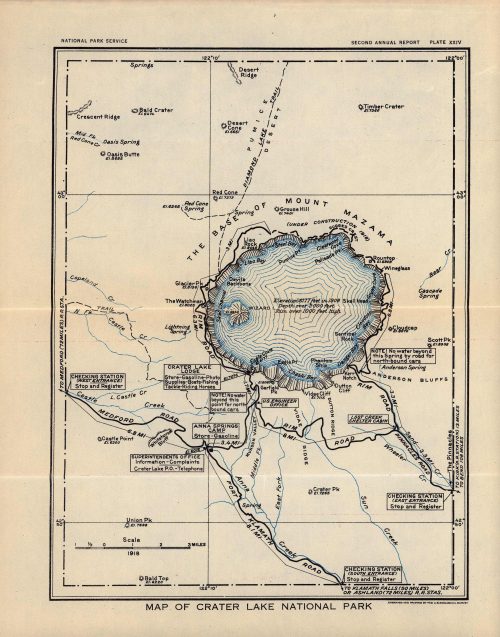 Map of Crater Lake National Park