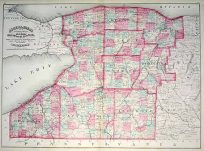 Asher & Adams New Topographical Atlas and Gazatteer of New York.   Niagara Erie Chautauqua Cattaraugus Orleans Genesee Wyoming Allegany Monroe and Livingston counties