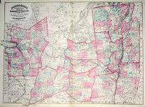 Asher & Adams New Topographical Atlas and Gazatteer of New York.   Oneida Madison Otsego Fulton Montgomery Schenectady Albany Schoharie Warren Saratoga Washington and Rensselaer Counties