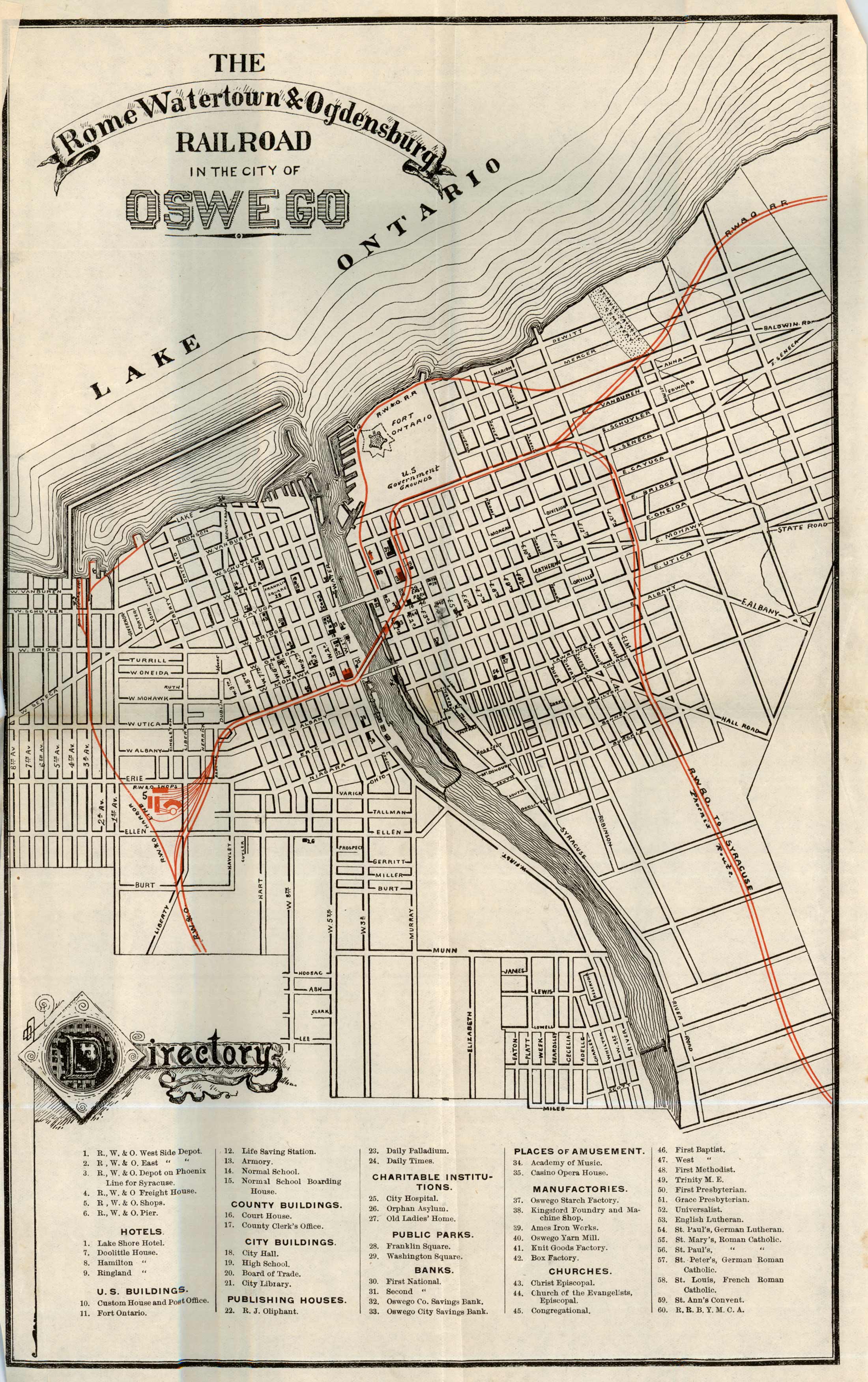 Thje Rome Watertown & Ogdensburg Railroad in the City of Oswego