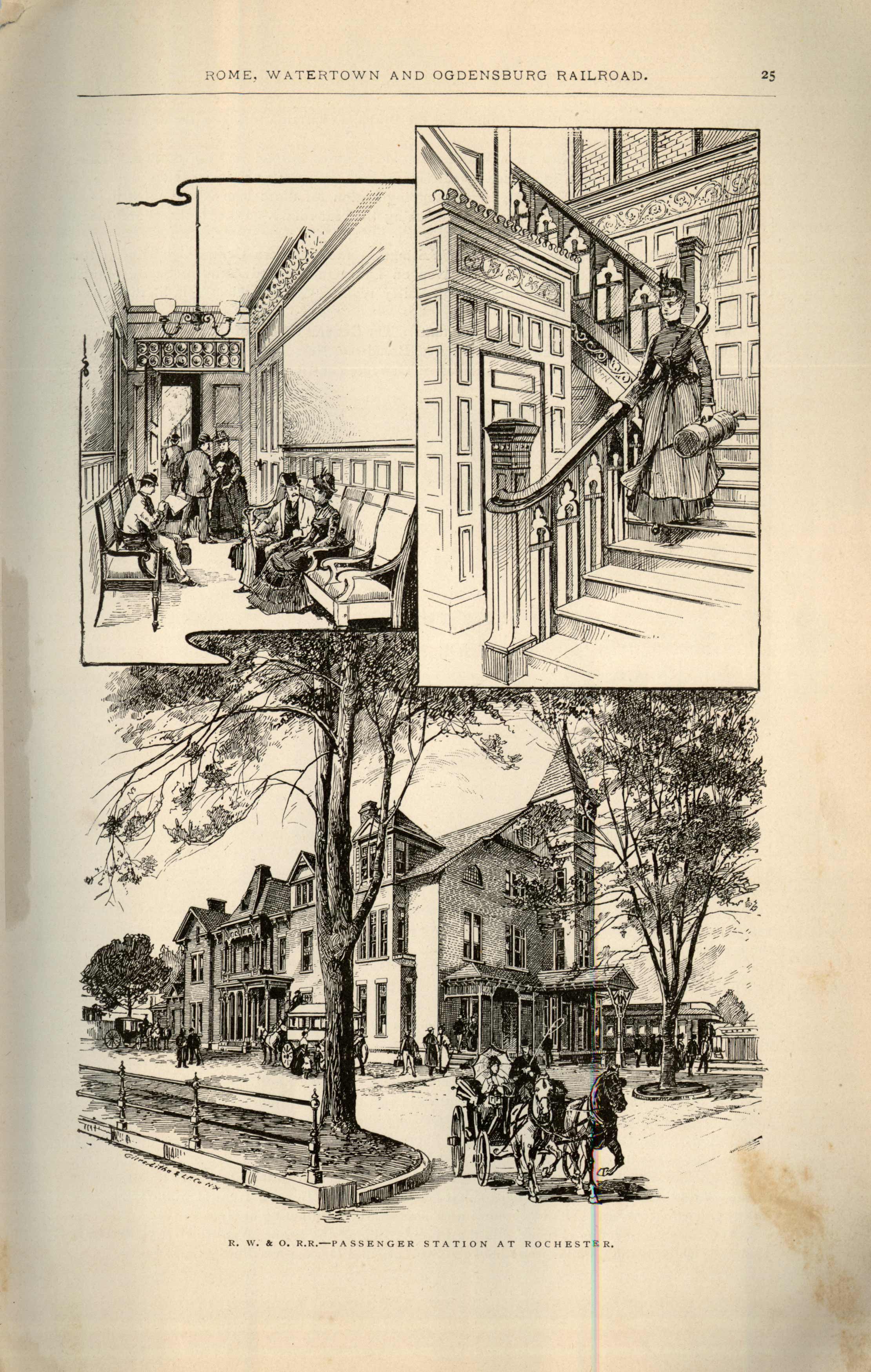 R. W. & O. R.R. - Passenger Station at Rochester