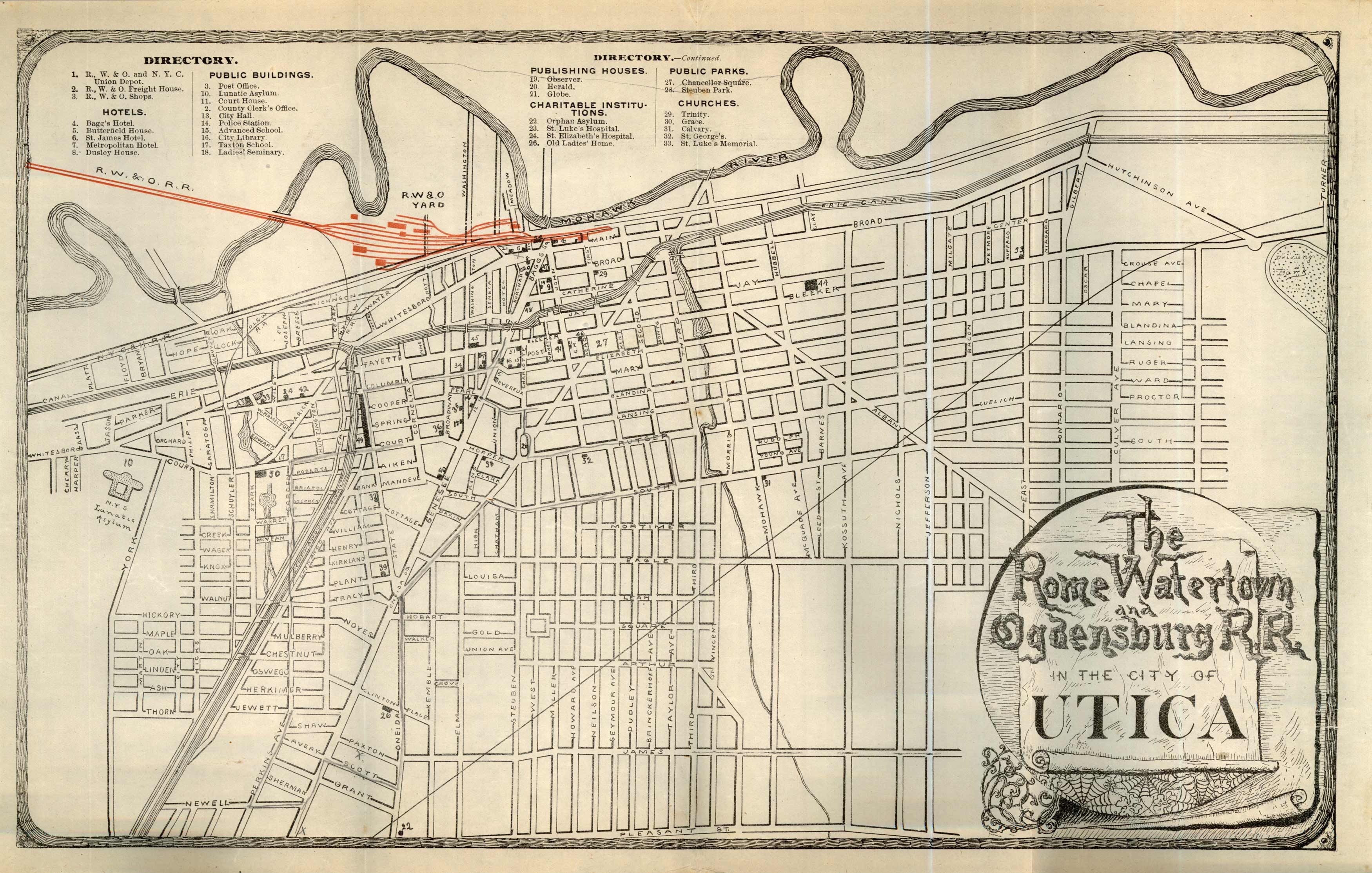 The Rome Watertown and Ogdensburg R.R. in the City of Utica The Rome Watertown and Ogdensburg R.R. in the City of Utica