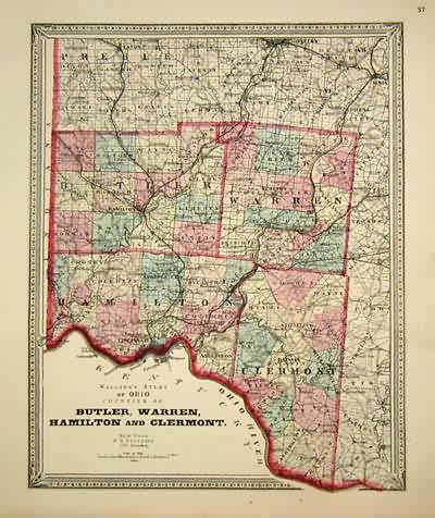Wallings Atlas of Ohio Counties of Butler