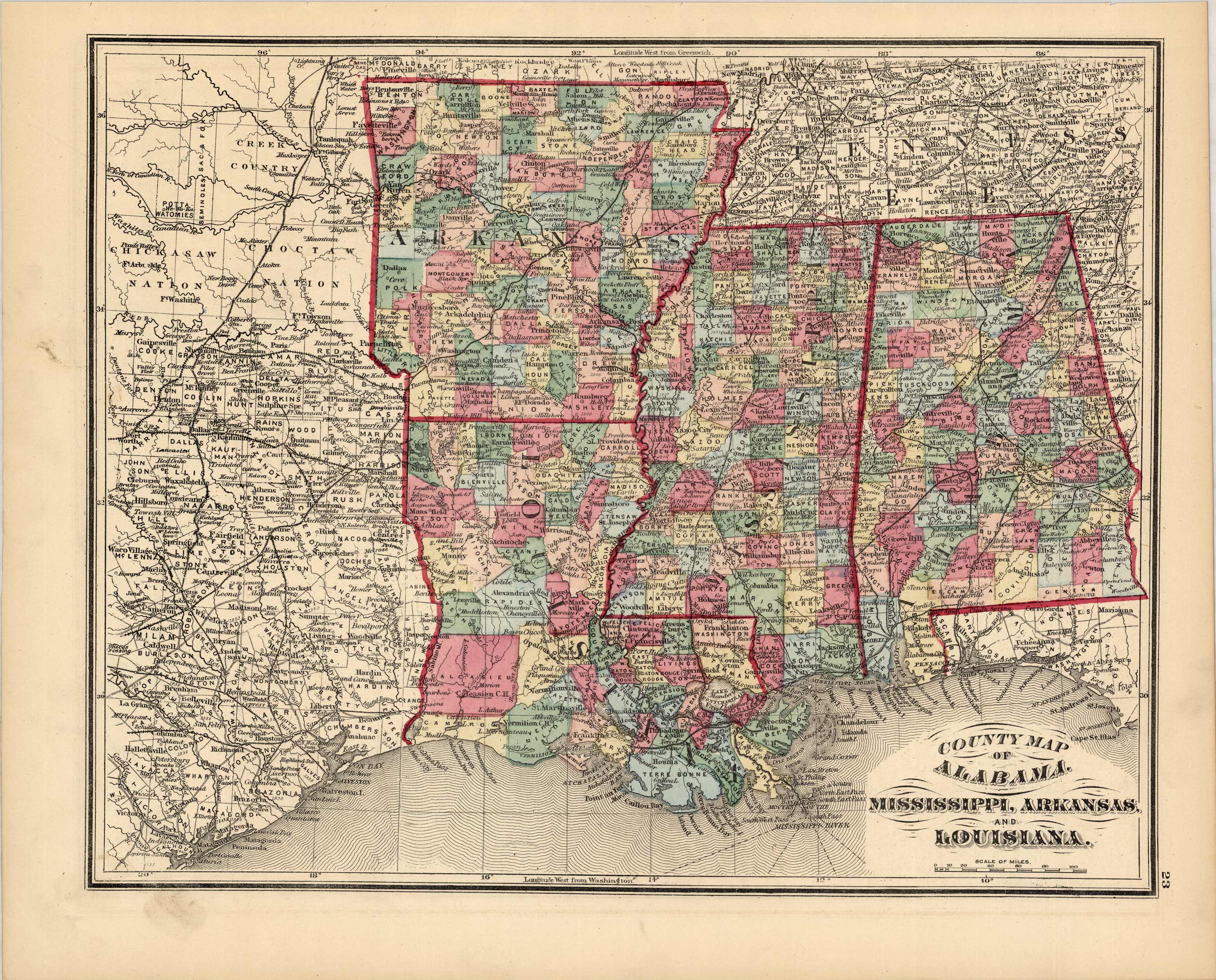 County Map of Alabama County Map of Alabama