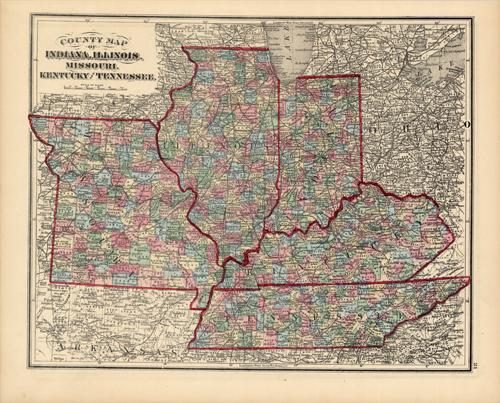 County Map of Indiana
