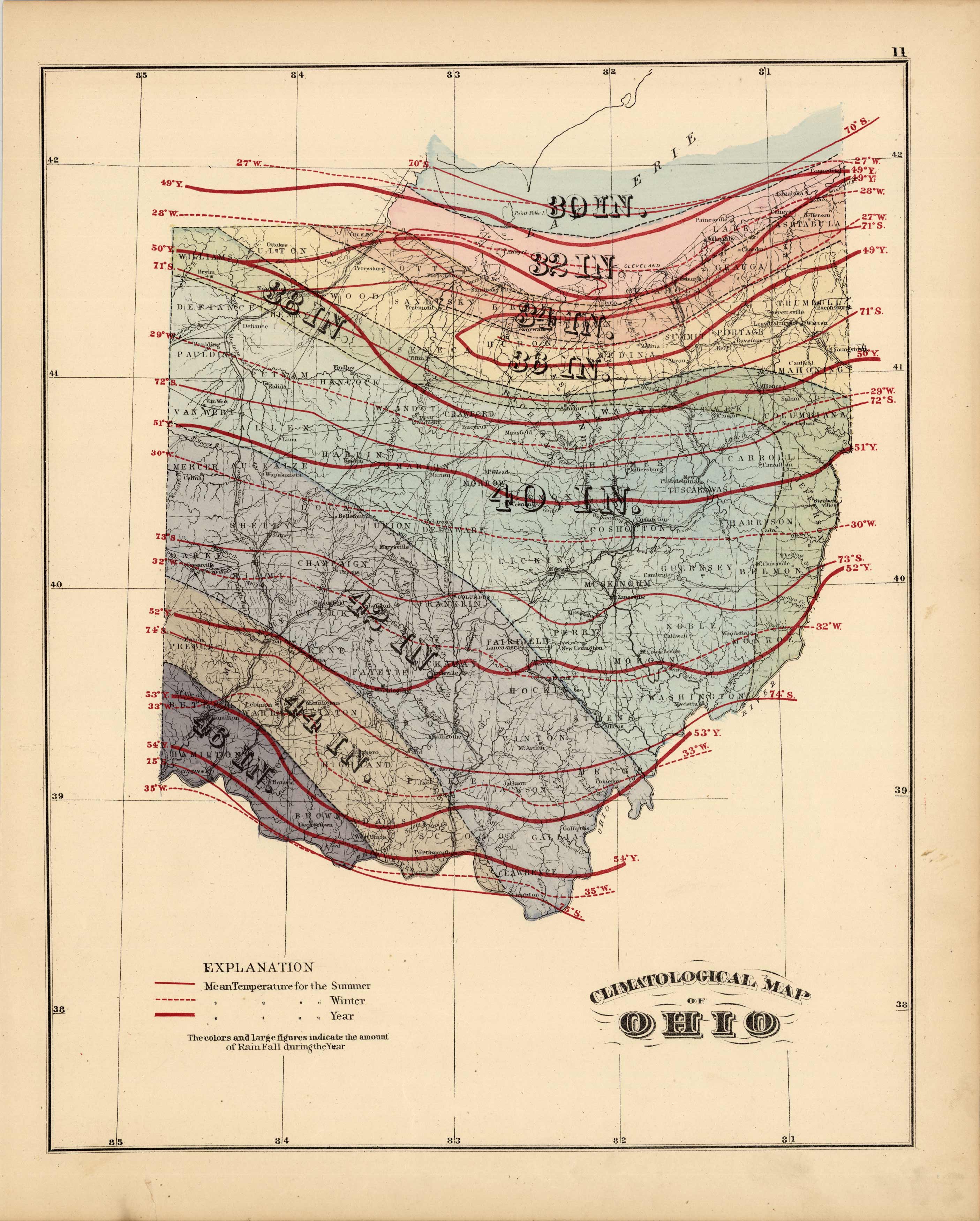 Climatological Map of Ohio