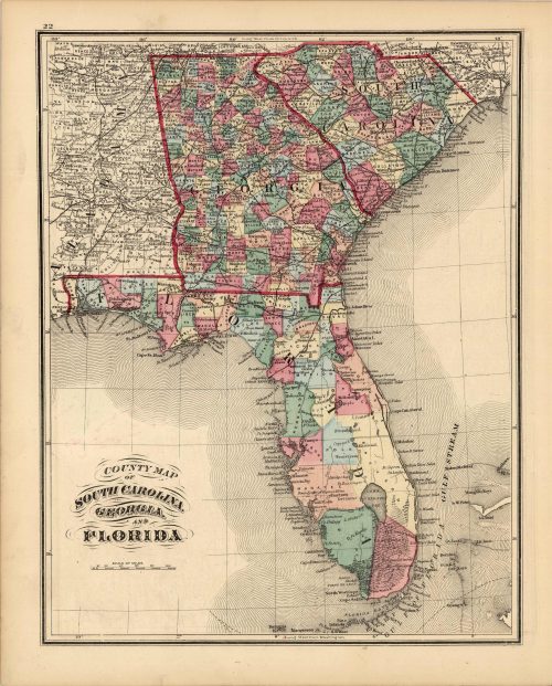County Map of South Carolina