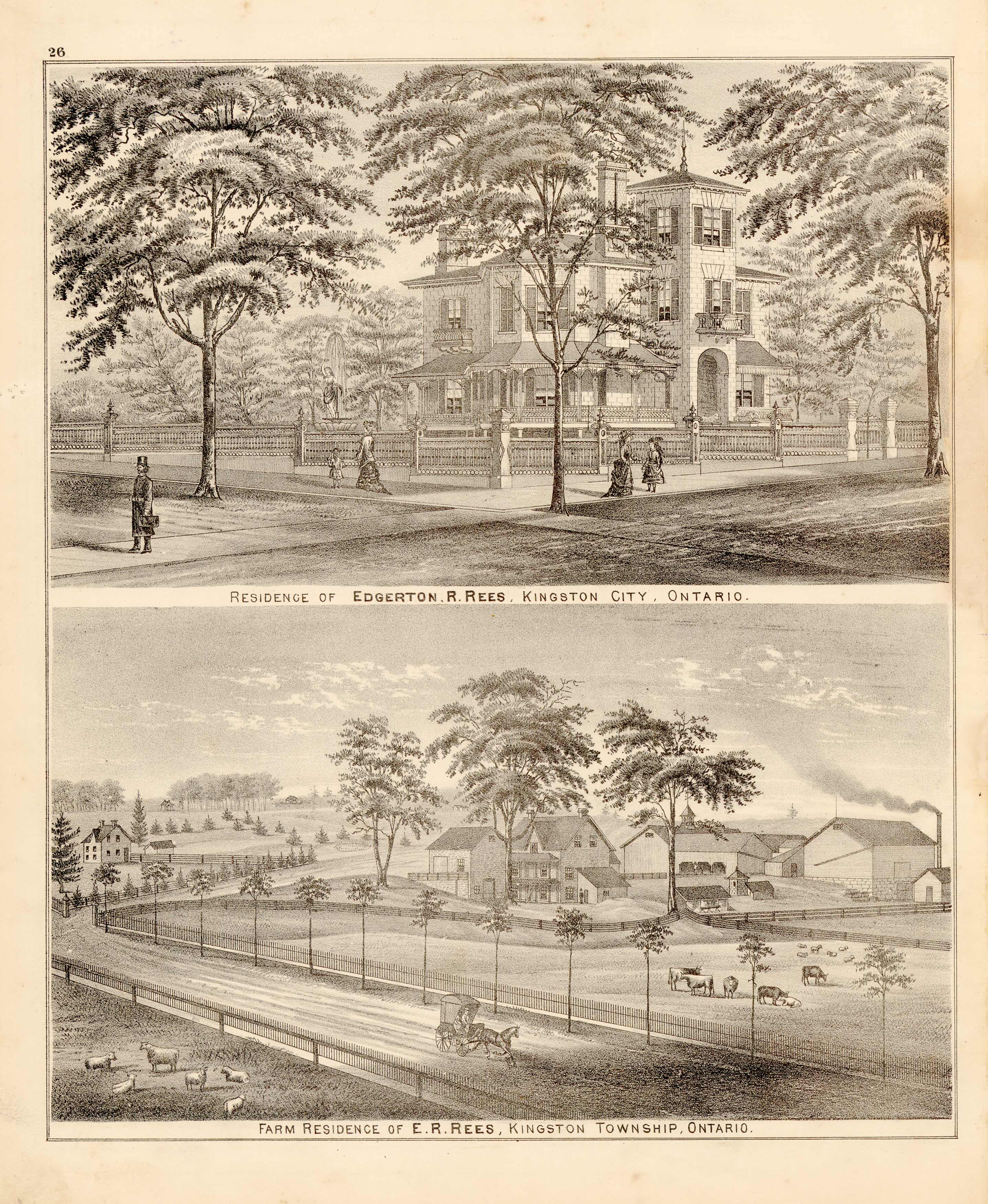 Residence and Farm Residence of Edgerton R. Rees