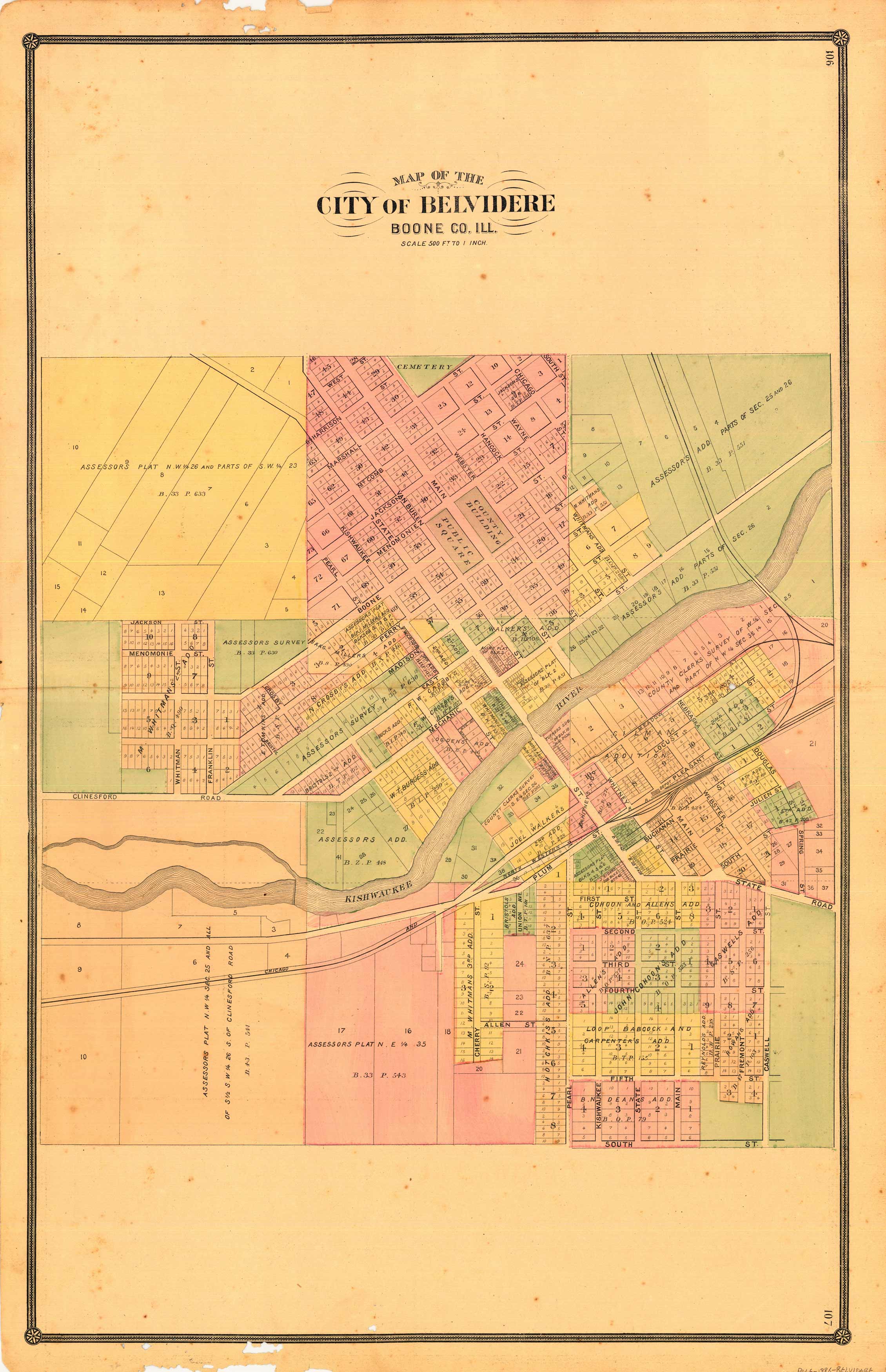 Map of the City of Belvidere (Boone Co. Map of the City of Belvidere (Boone Co.