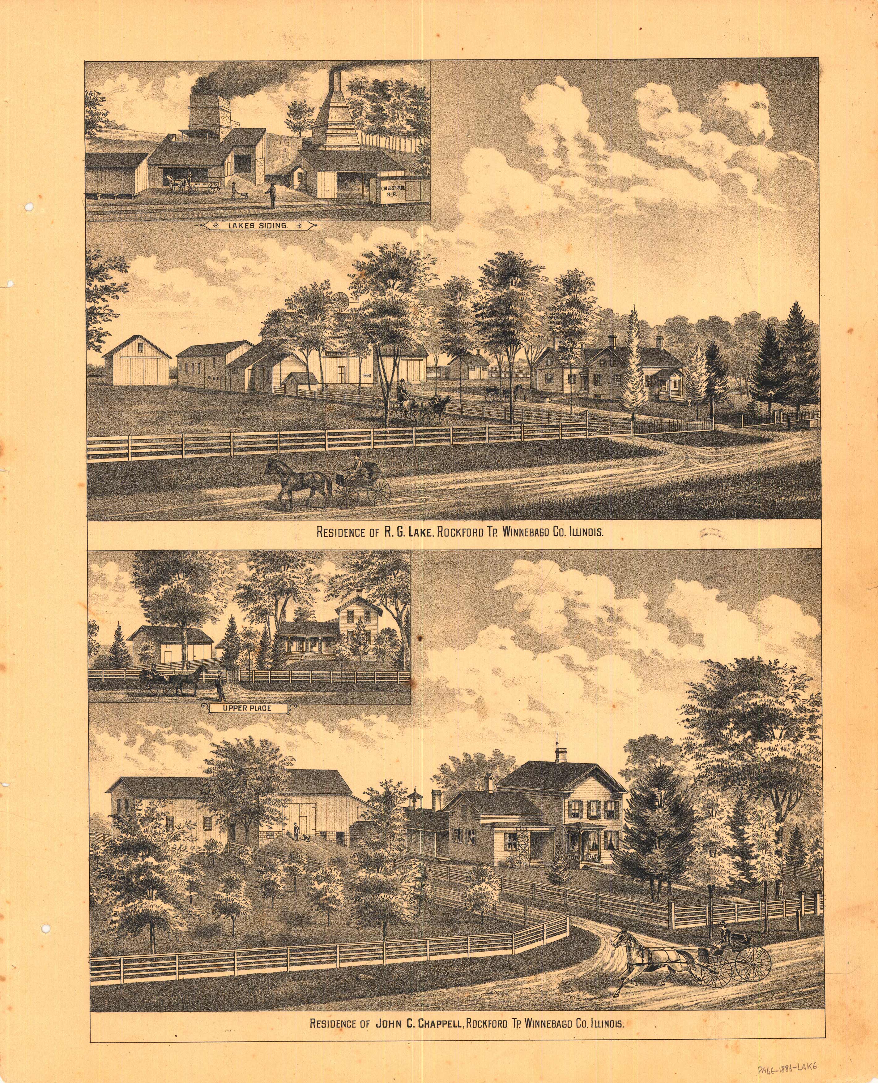 Residence of R.G. Lake (Rockford Township