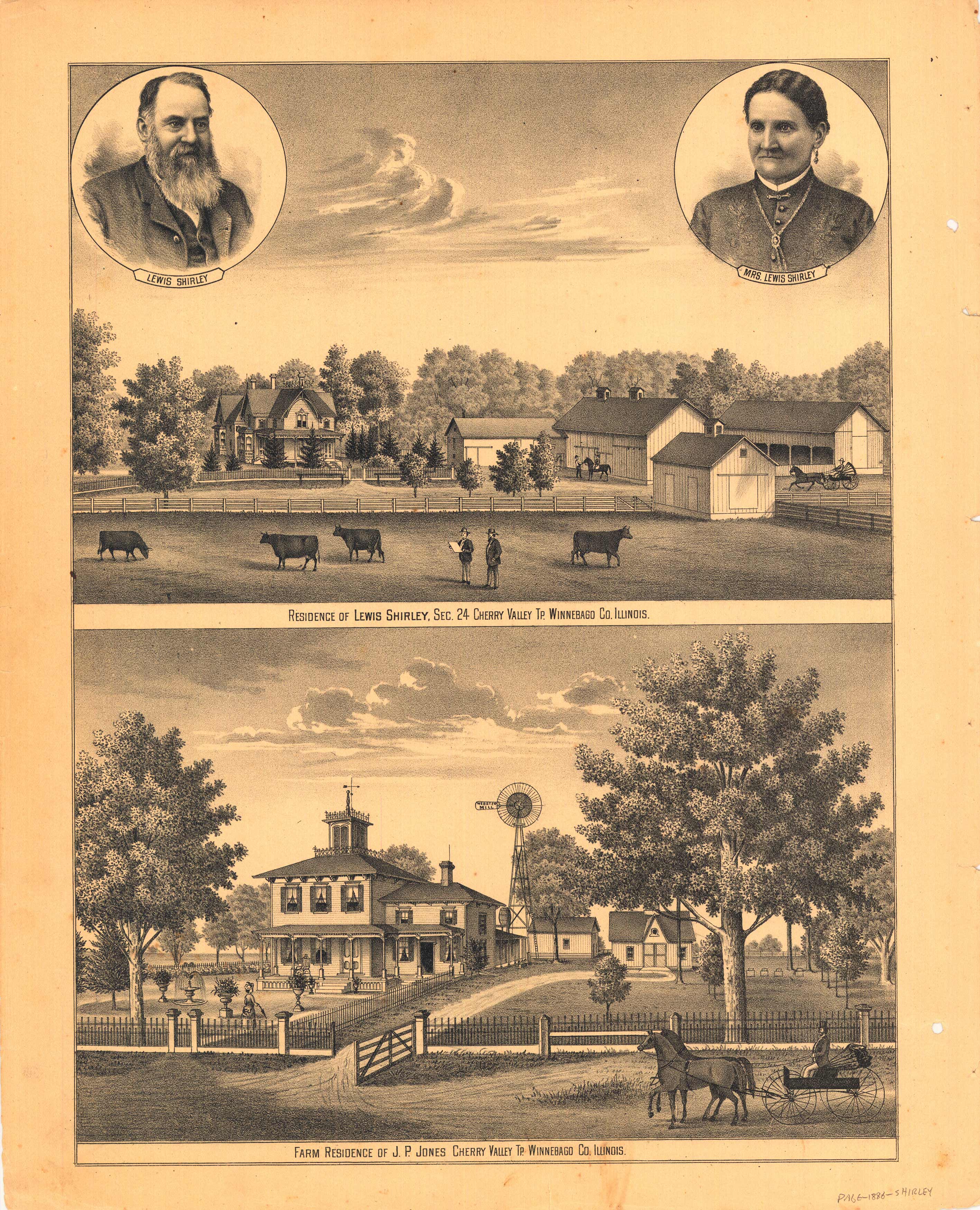 Residence of Lewis Shirley (Cherry Valley Tp.