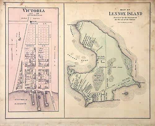 Map of Lennox Island