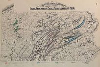 Map of Pennsylvania Showing the Principal Deposits of Iron