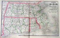 Railroad and County Map of Massachusetts