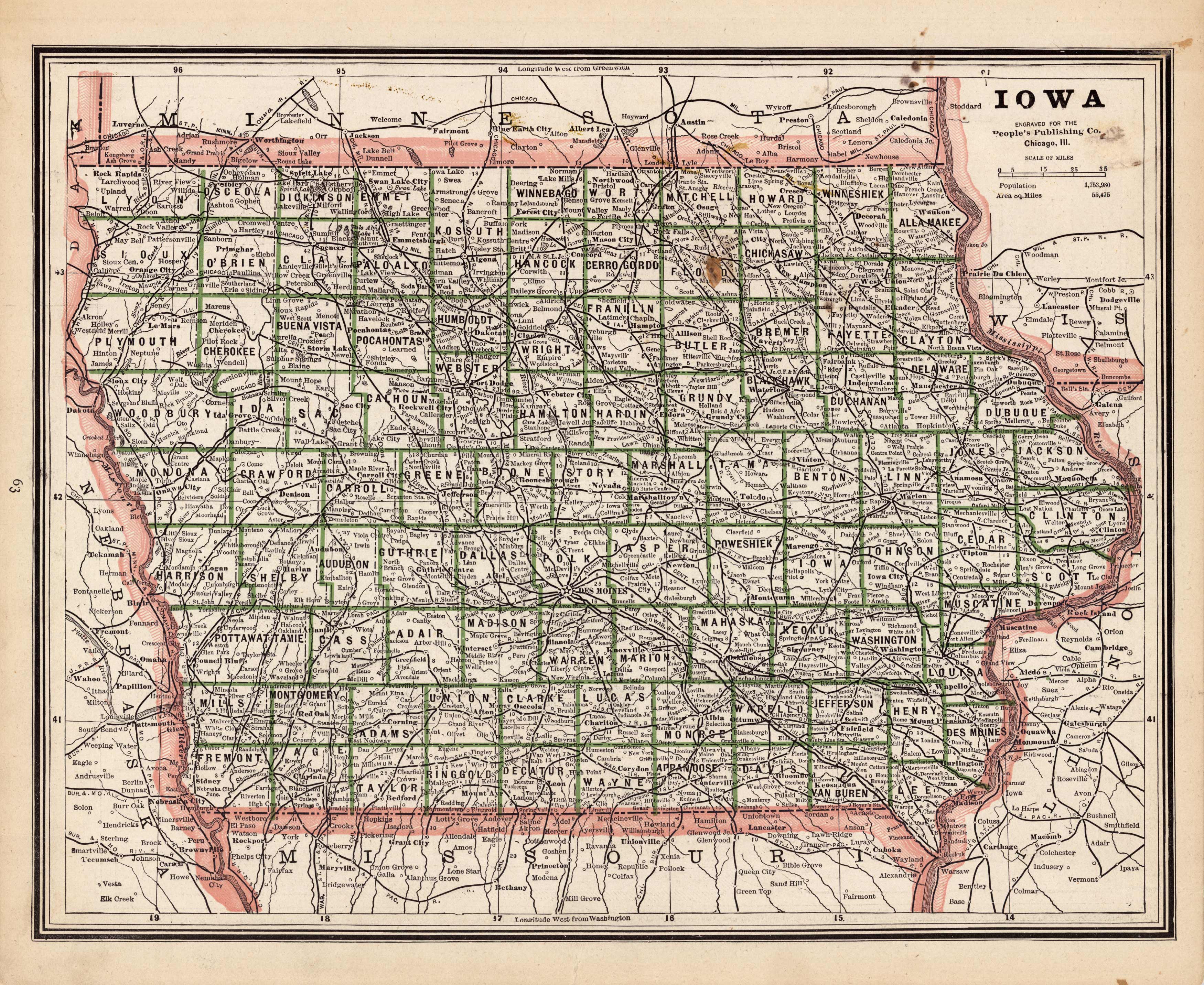 Map of Iowa