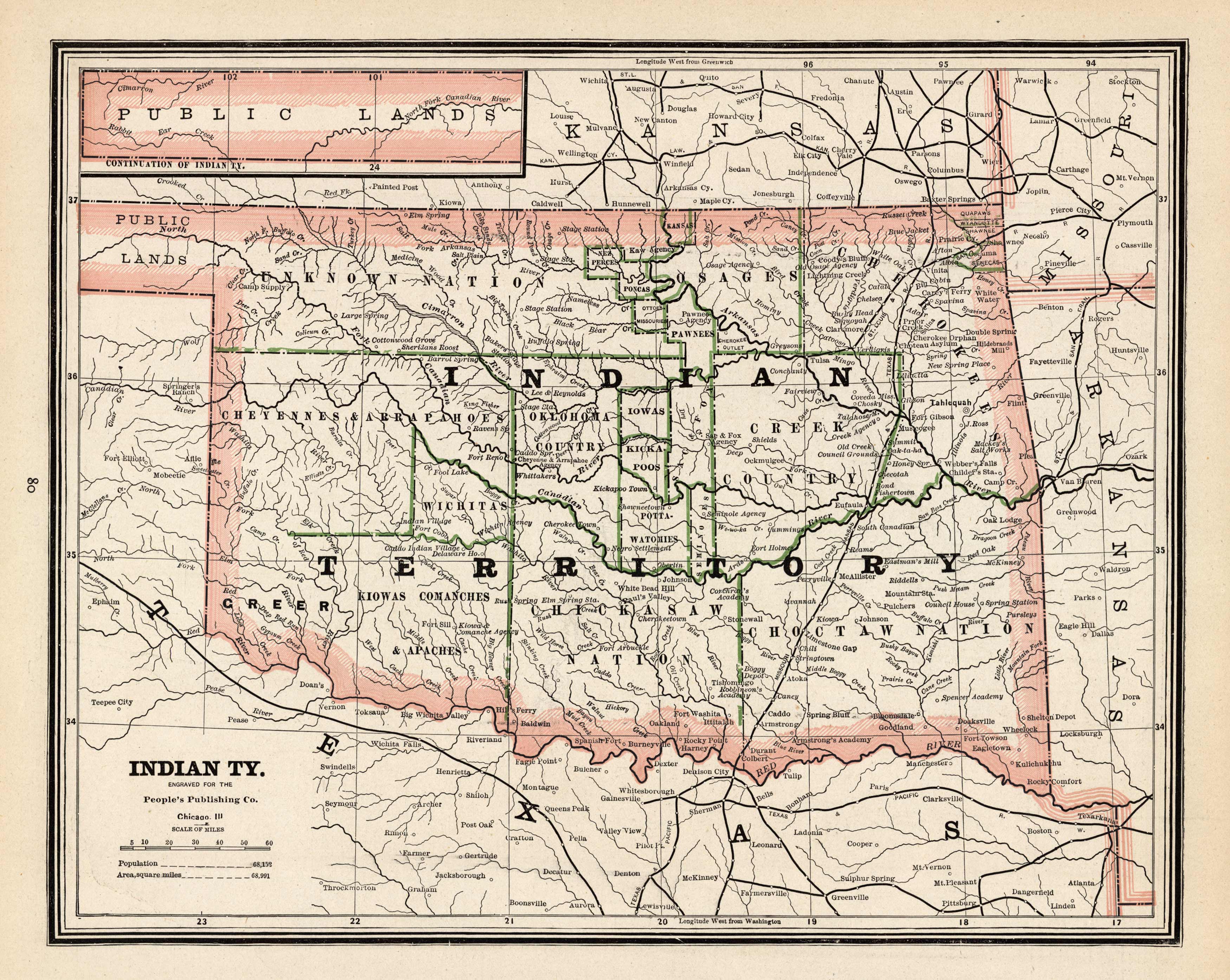 Map of Indian Territory Map of Indian Territory