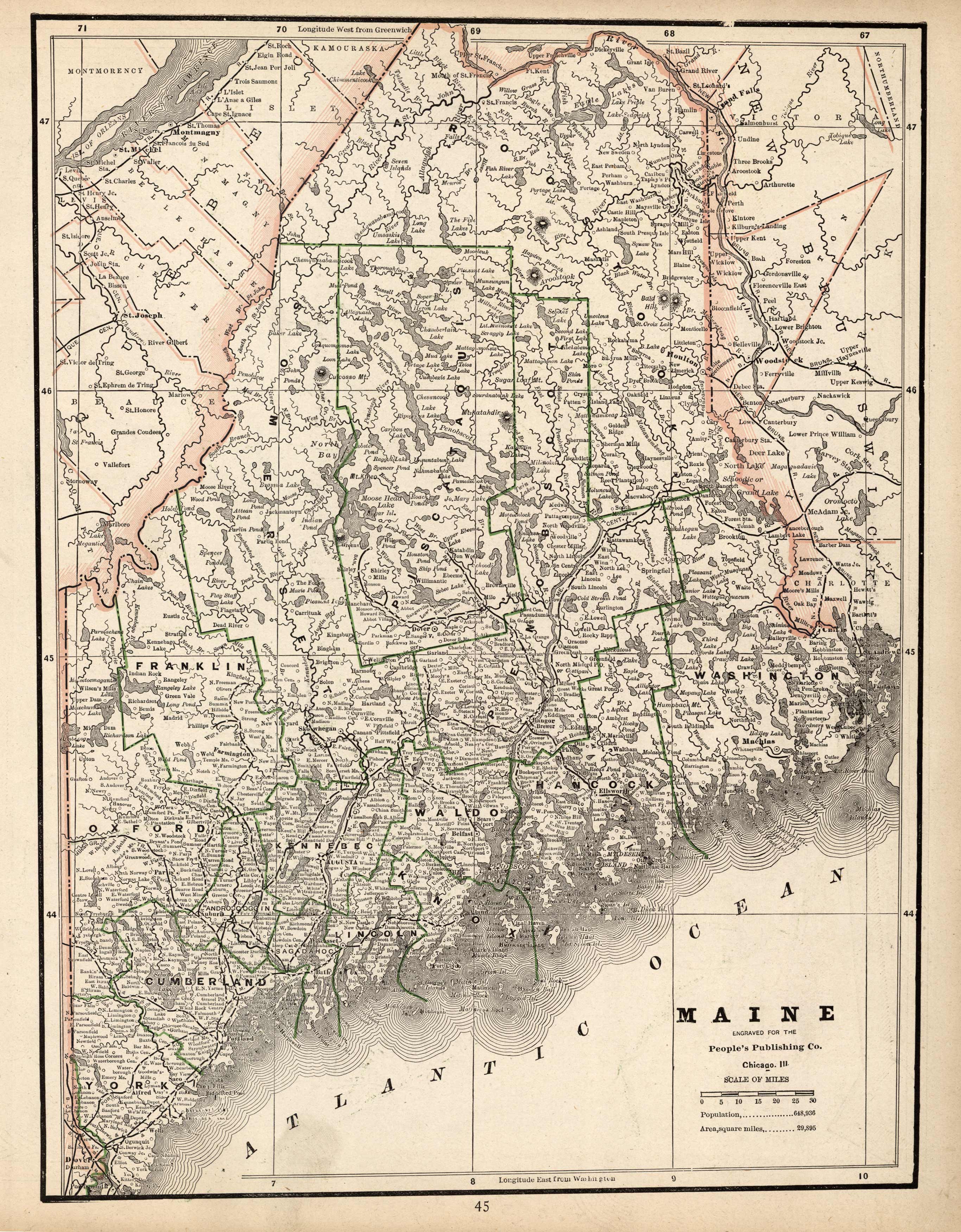 Map of Maine Map of Maine