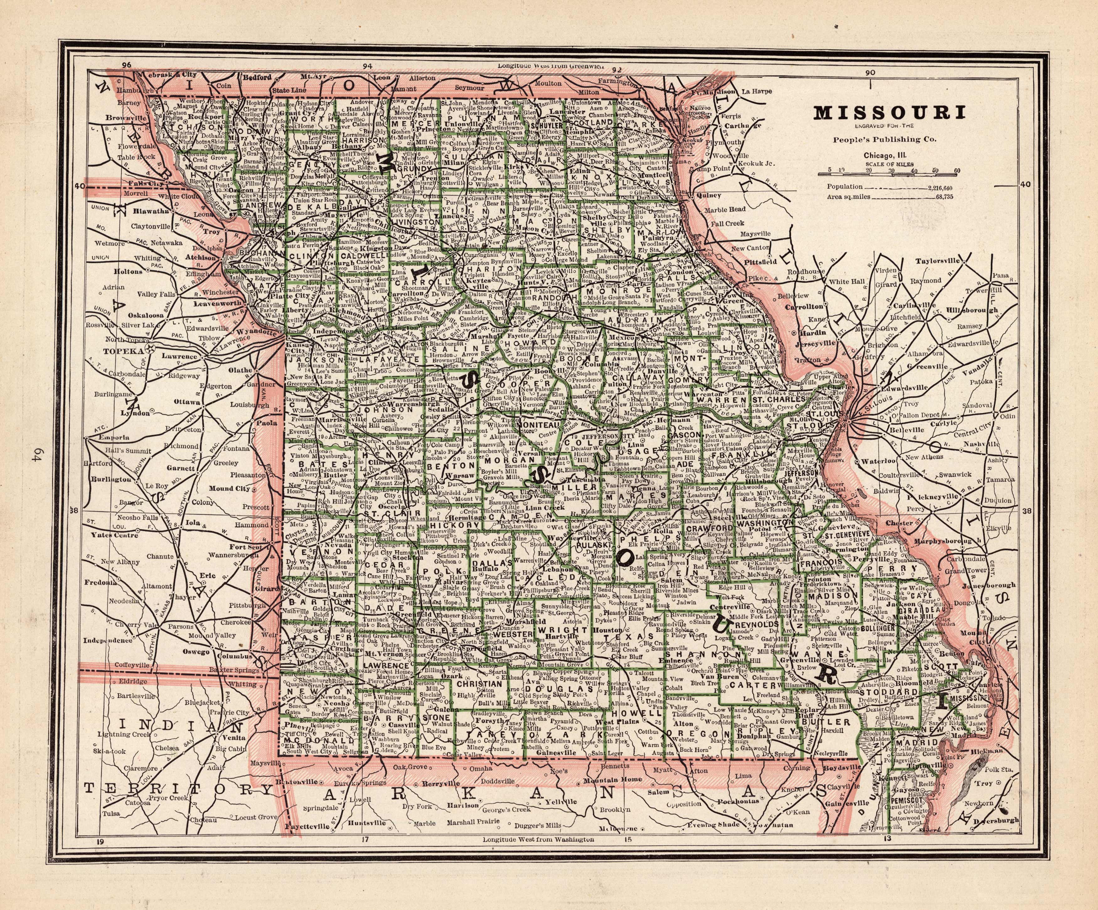 Map of Missouri Map of Missouri