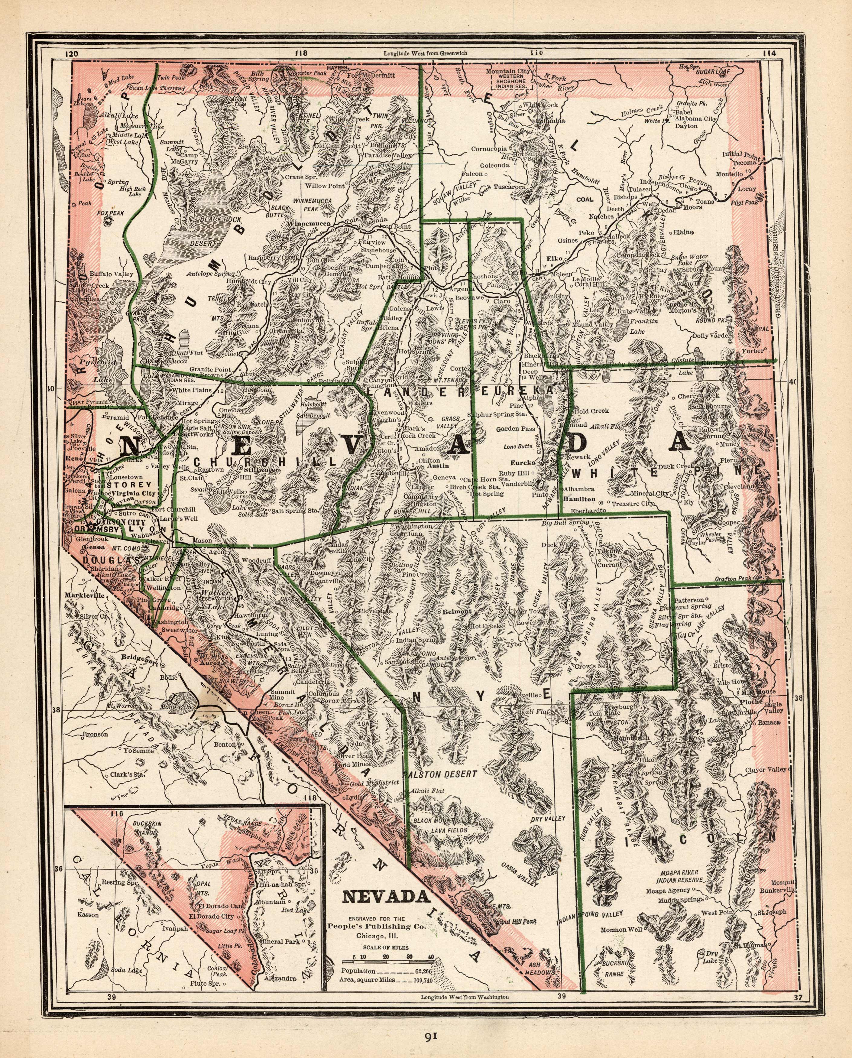 Map of Nevada Map of Nevada