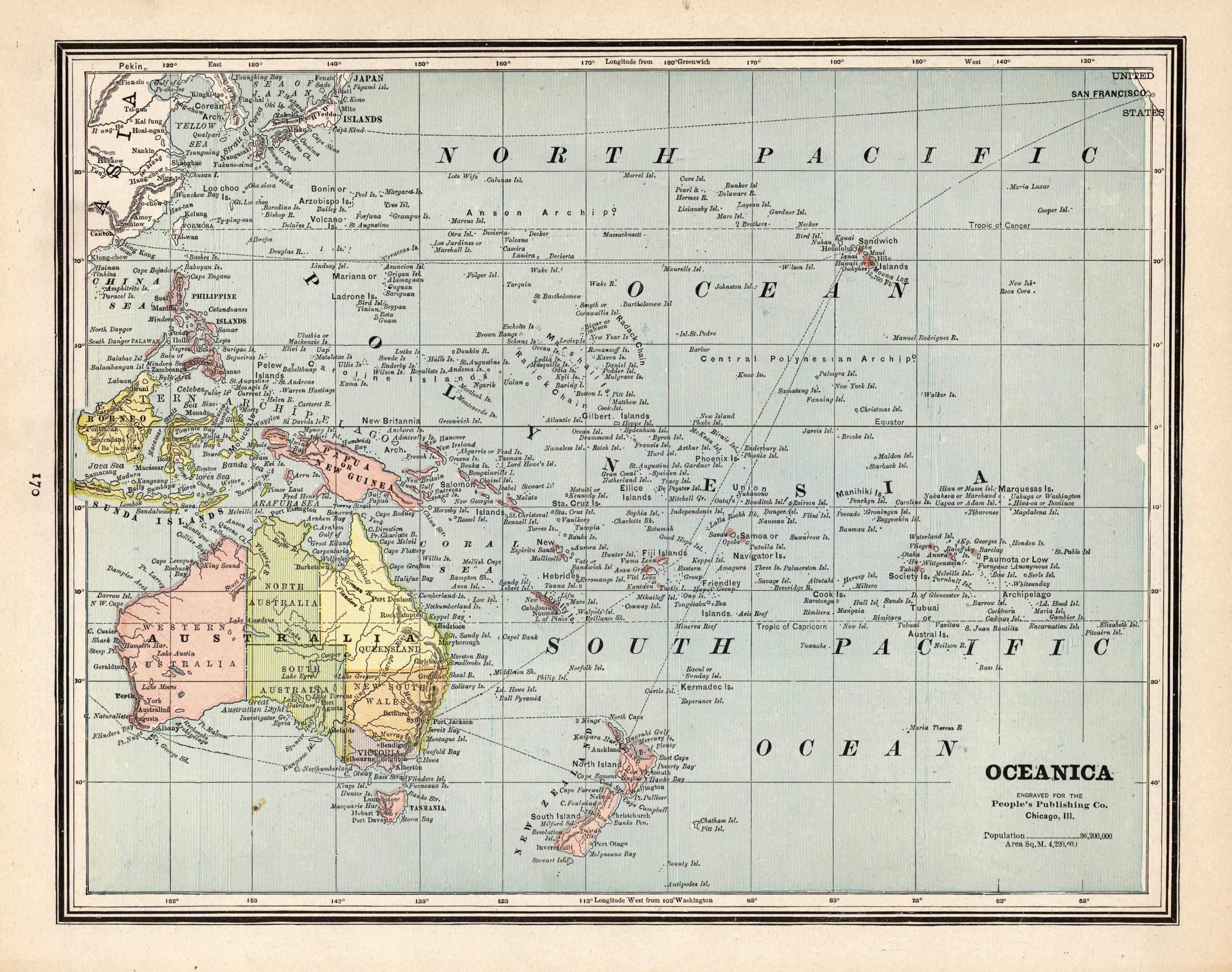 Map of Oceanica