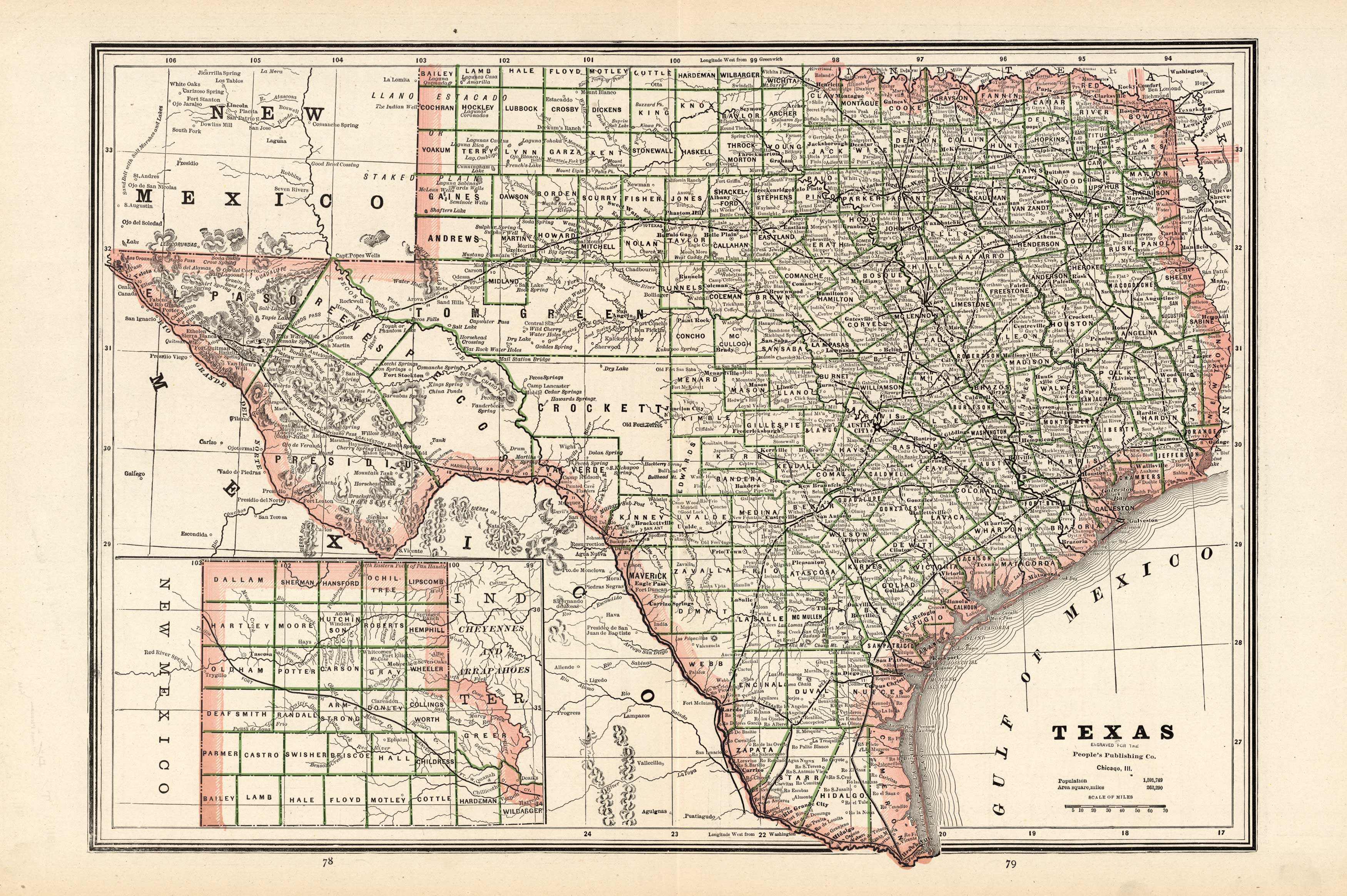 Map of Texas - Art Source International