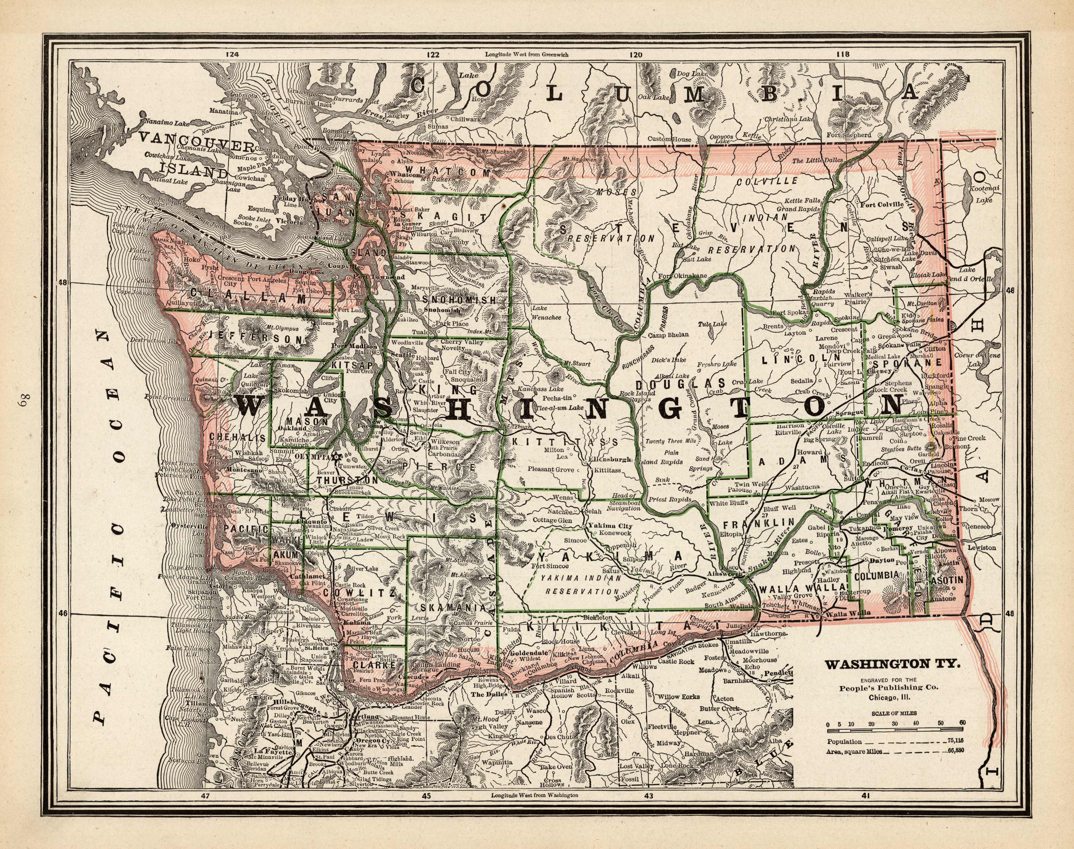 Map of Washington Territory