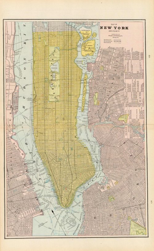 Map of New York and Vicinity