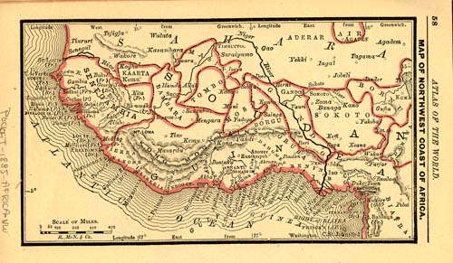 Map of Northwest Coast of Africa