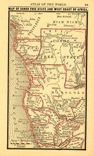 Map of Congo Free State and West Coast of Africa Map of Congo Free State and West Coast of Africa