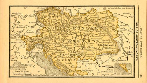 Map of Austro-Hungary Map of Austro-Hungary