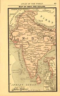 Map of India and Ceylon