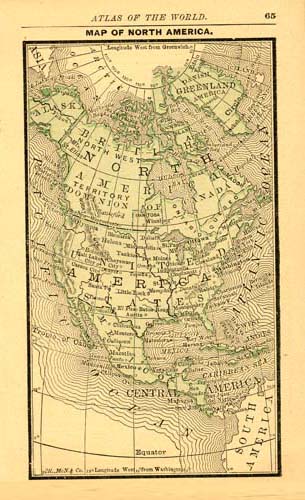 Map of North America Map of North America