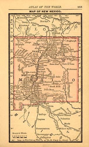 Map of New  Mexico
