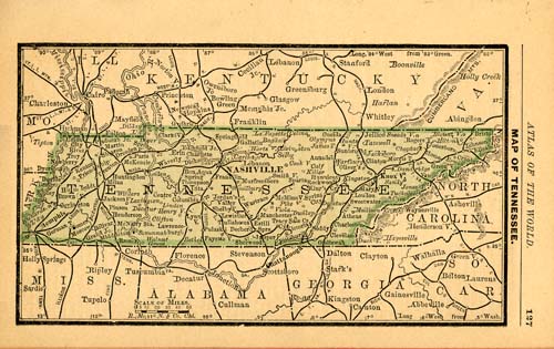 Map of Tennessee