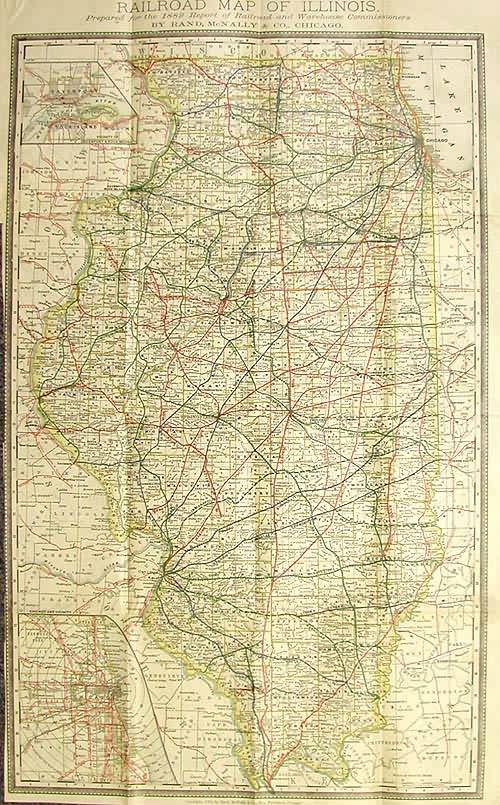 Railroad Map of Illinois Prepared for the 1882 Report of Railroad and Warehouse Commissioners Railroad Map of Illinois Prepared for the 1882 Report of Railroad and Warehouse Commissioners
