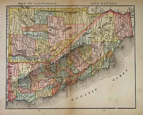 Map of California and Nevada Map of California and Nevada